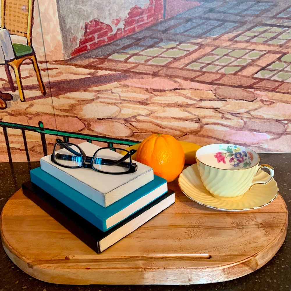 3 Tier Distressed Decor Wooden Books